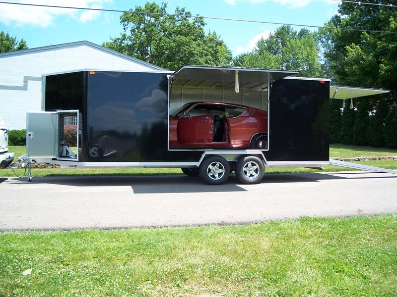 Enclosed Heavy Duty Car Trailer CTE-80210HD with classic car loaded